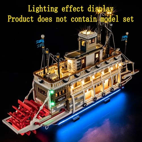 LED Light Kit for LEGO River Steamboat Building Blocks Model 21356