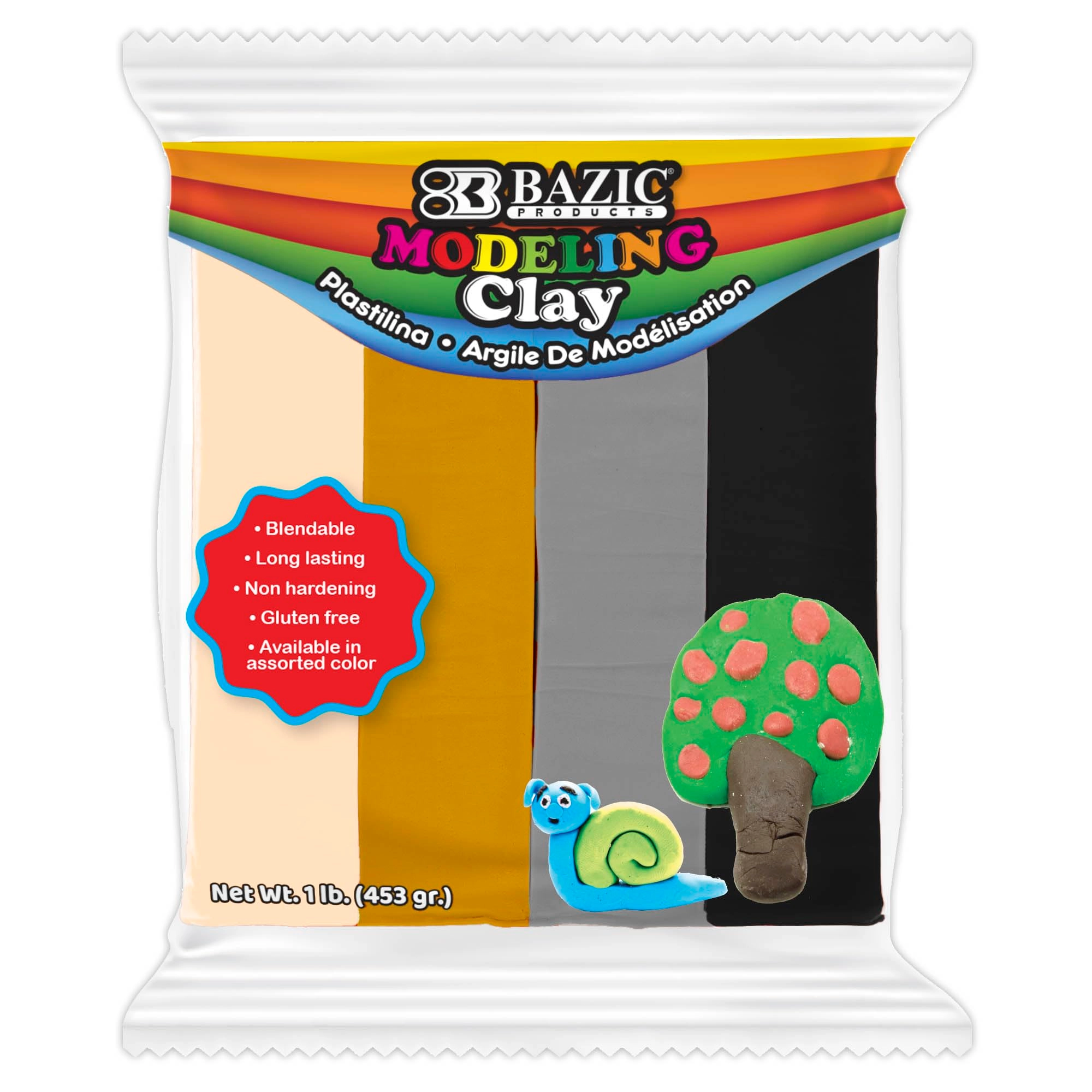 Bazic Products Modeling Clay - 4+ years 24 pcs