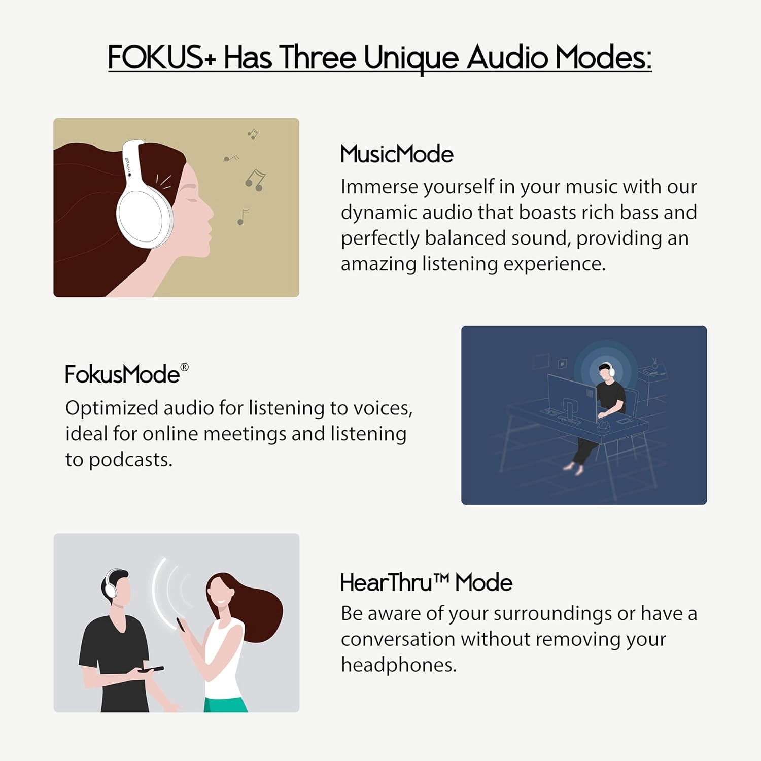 Fokus+ Wireless Headphone