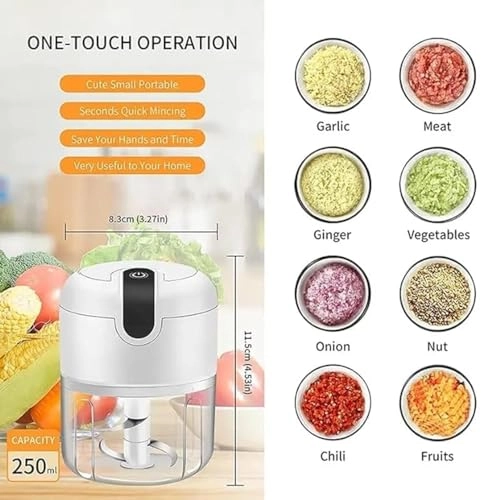 Electric Mini Garlic Chopper - 250ML Electric [ DC ]