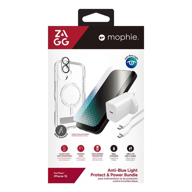 Anti Blue Light Screen Protector + Glass Camera Lens Protector for iPhone 16