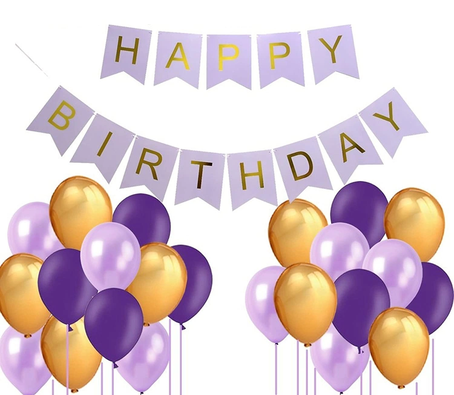 Party Time Trading LLC Happy Birthday Balloons Decoration Kit - 51 Pcs Set Birthday