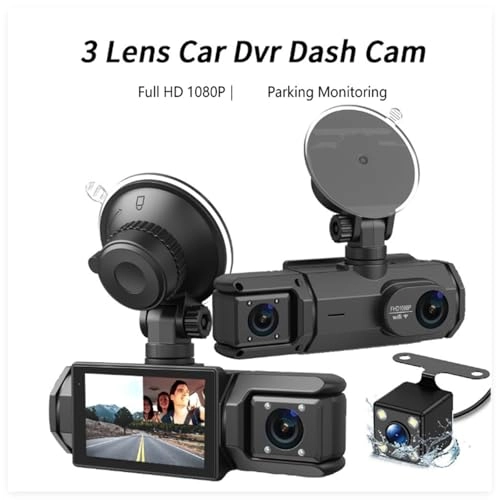 Three-Lens Driving Recorder - 1080P