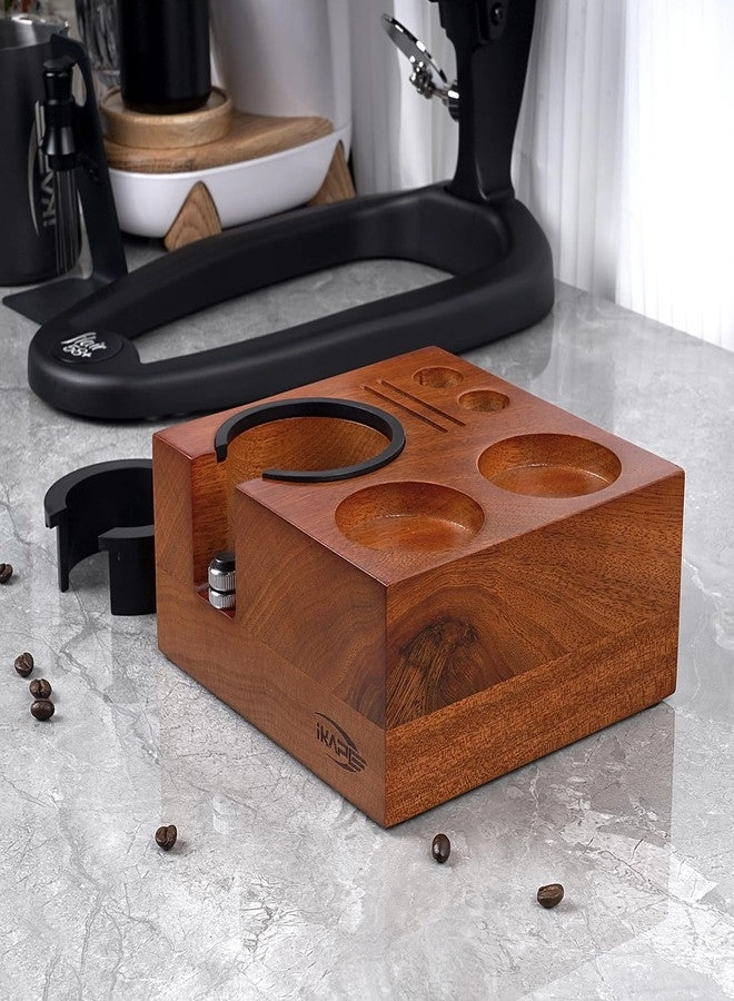 Espresso Tamper Holder - Natural Walnut Fit for 51, 54, 58mm