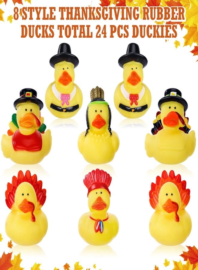 Thanksgiving Rubber Ducks - 24 Pieces 2 Inch