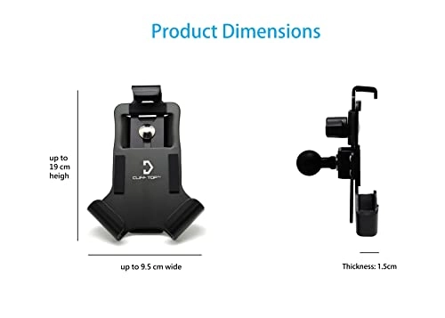 Aluminium Motorcycle Phone Mount - 1-Inch Ball Ram Mount Compatible