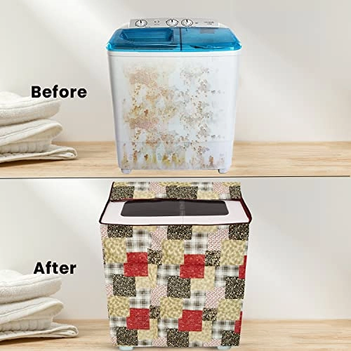 PVC Waterproof Front Load Washing Machine Cover - 5KG to 7.5KG Blue