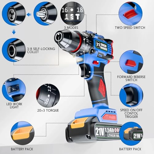 Cordless Drill - 1.5 Amp Hours
