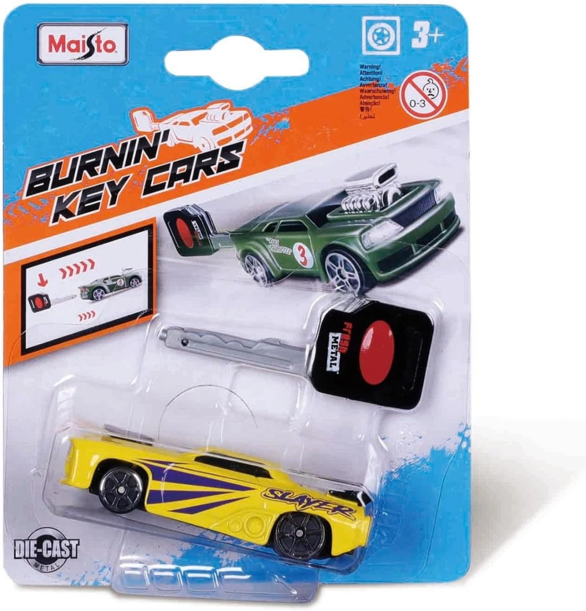 Maisto Fresh Metal Burnin Key Cars - 1 Pc