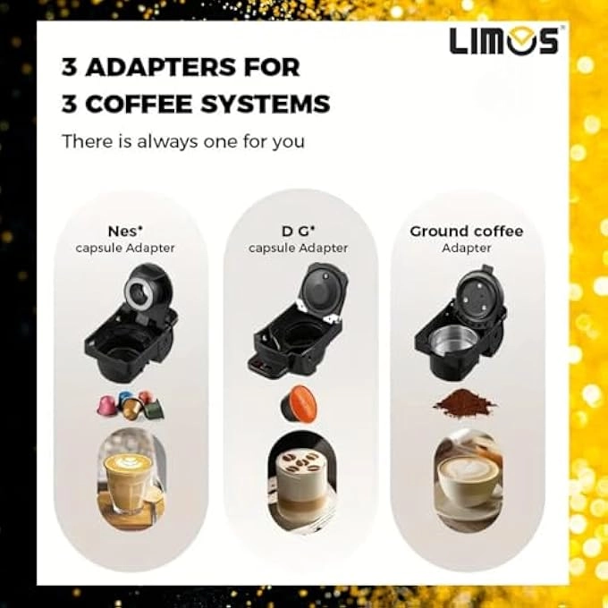 3-in-1 Capsule Coffee Machine 1450W 19 Bar 0.6L