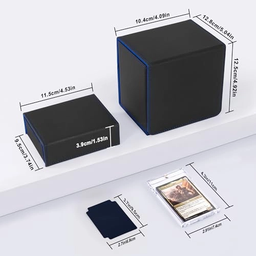 Trading Card Deck Box - Black/Red Modern