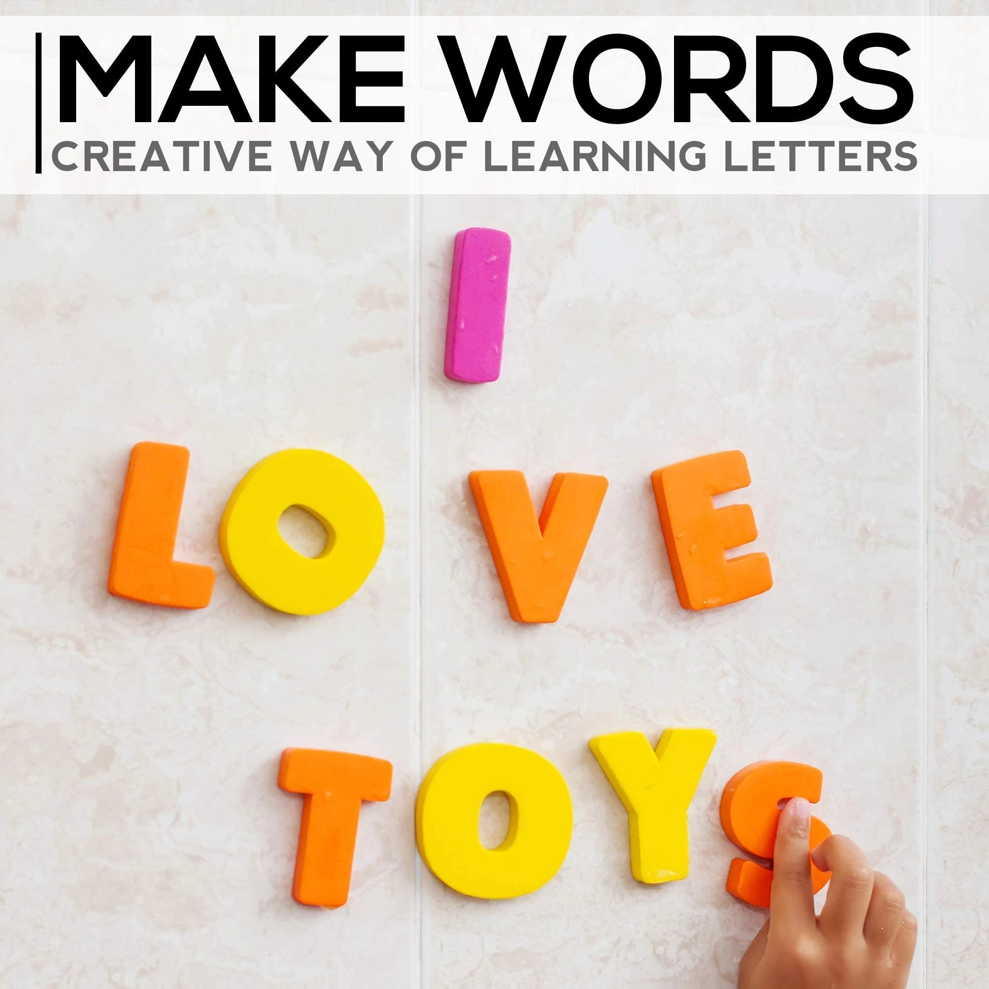 Bath Foam Alphabet Letters - Set of 52 Pcs Toy Organizer Non-Toxic