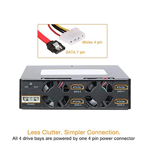 Full Metal 4 x 2.5'' SAS/SATA HDD & SSD Cage