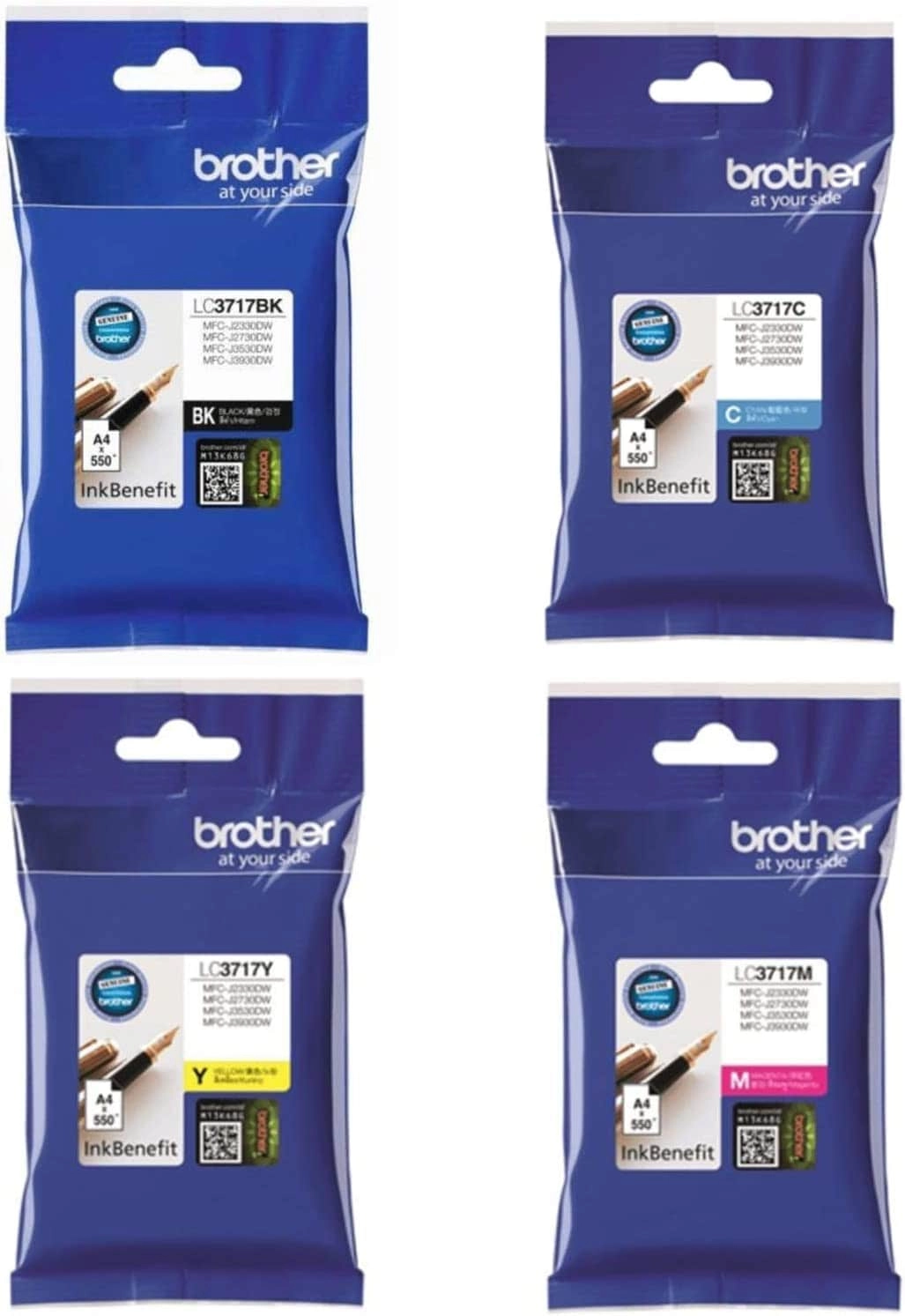 Brother Lc3717 Standard Yield Multicolor Set
