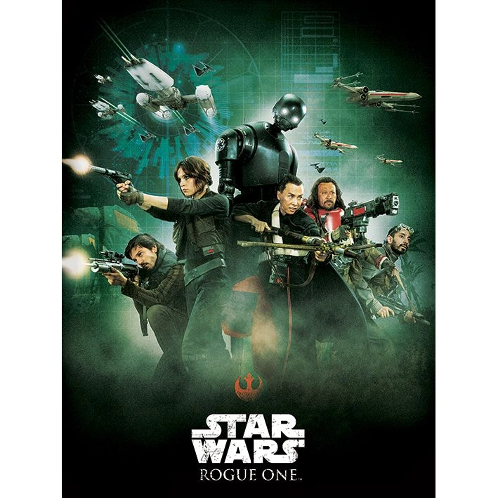 PYRAMID POSTERS Star Wars Rogue One Attack Canvas Print - 260gsm premium satin canvas 60 x 80 cm