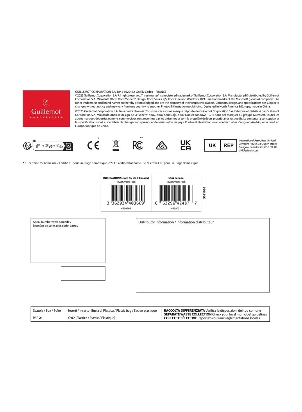 T128 Racing Wheel & Pedals