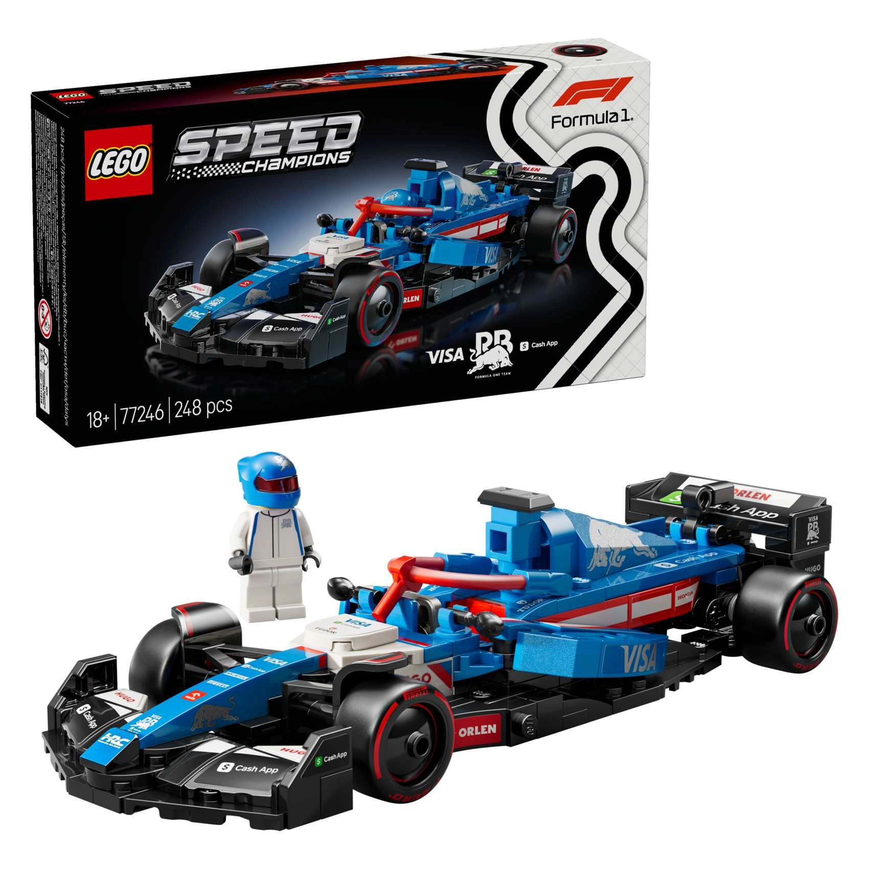 COLOR LAND CHILDRENS TOYS CENTER LLC Speed Champions Visa Cash App RB VCARB 01 F1 Race Car (77246)