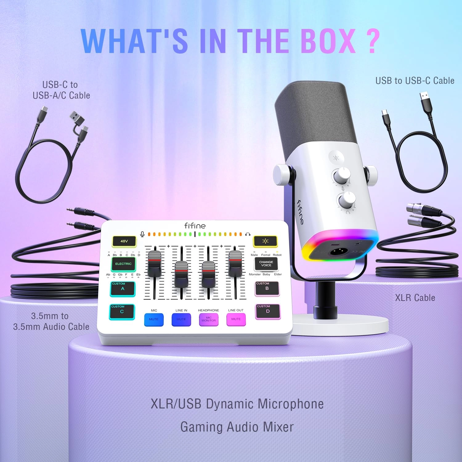 AmpliGame KS5 XLR+USB Microphone Bundle