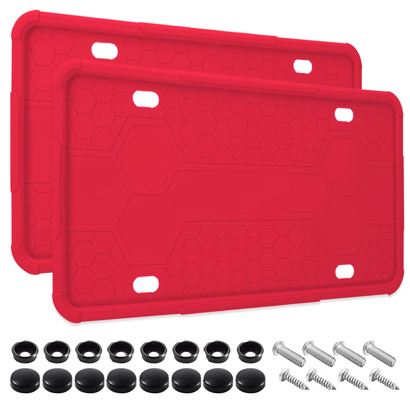jokit Silicone License Plate Frame - 2 Pack Black Universal Fit