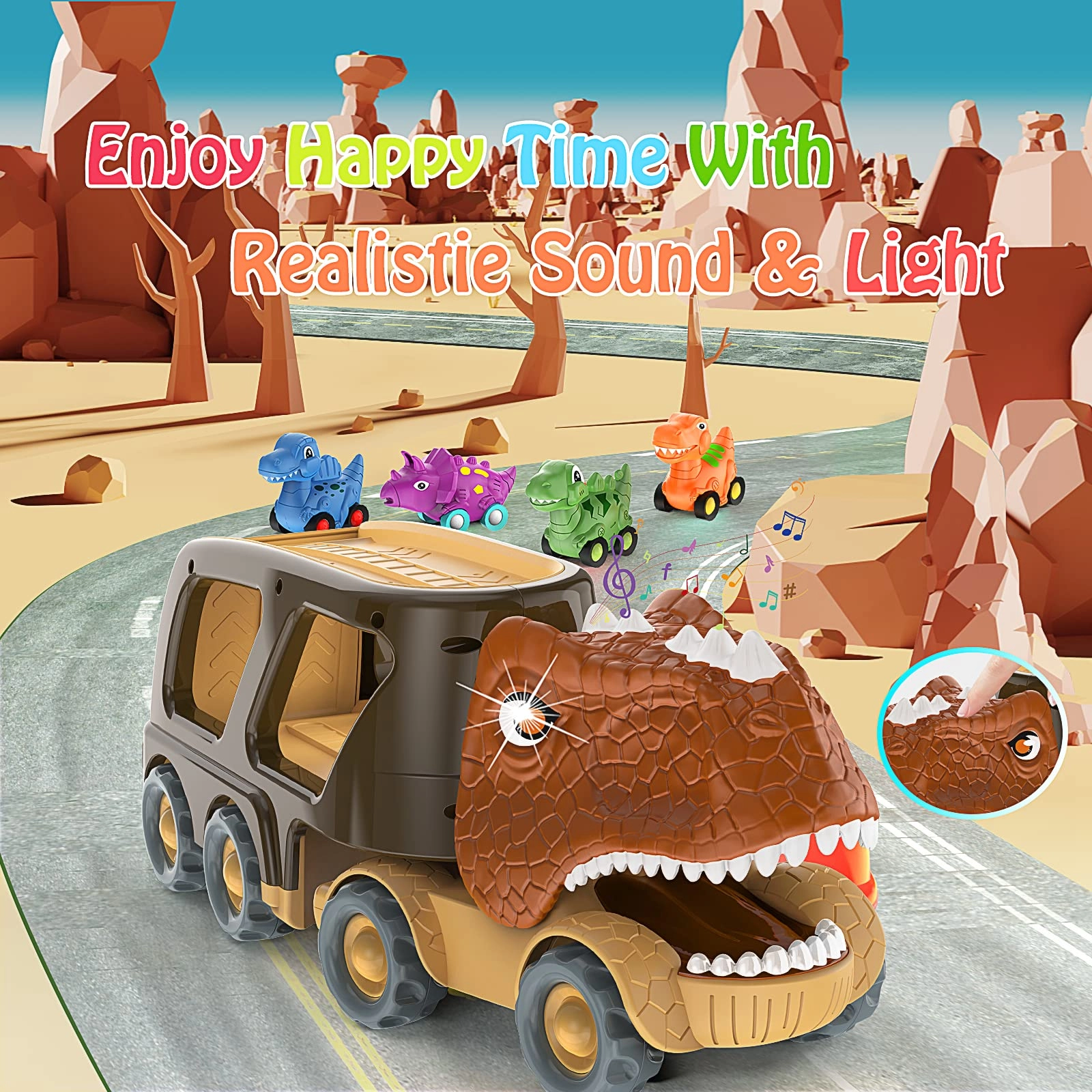 Dinosaur Car Set - 4 Pack Dinosaur
