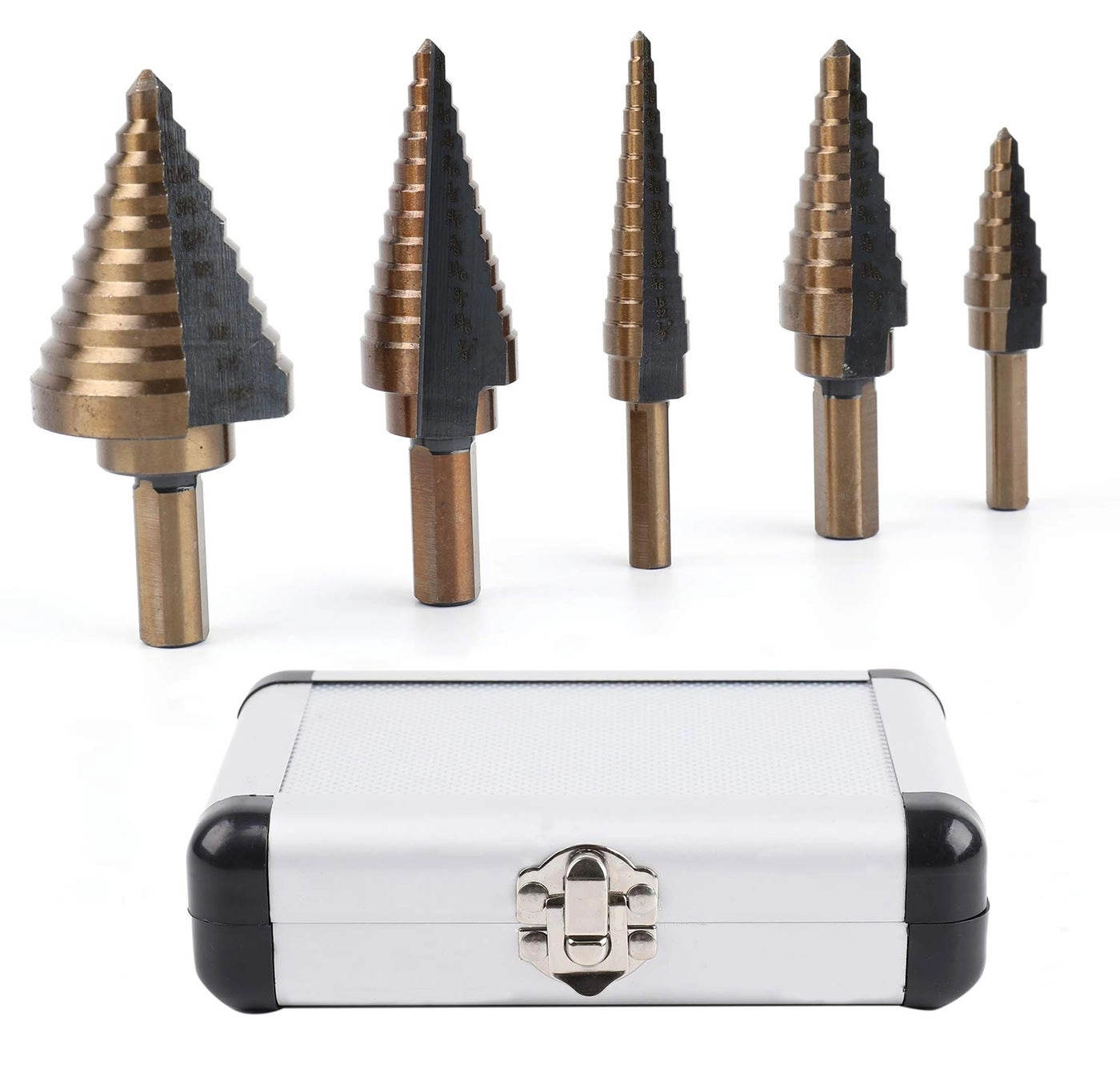 Step Drill Bit Set - Hss Cobalt 5pcs 50 Sizes
