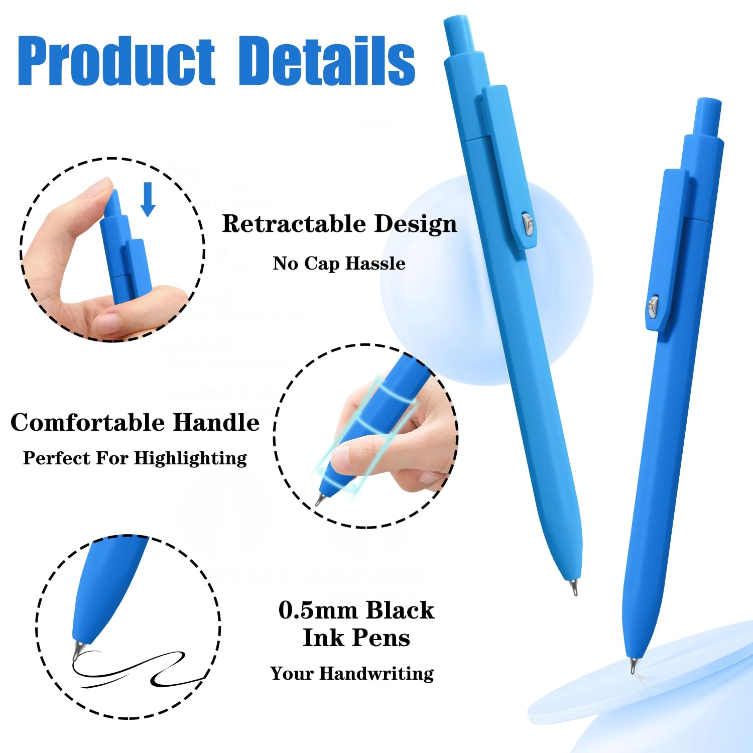 Aesthetic Pens - 8 Pcs 0.5mm