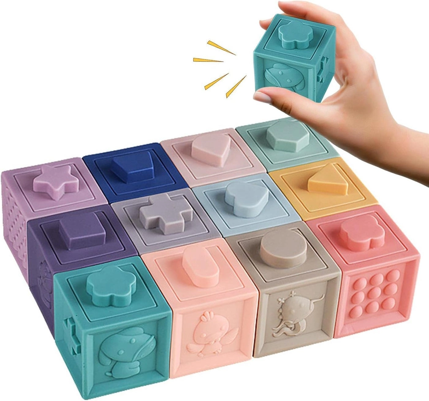 Toddler Stacking Blocks - Toddlers 12 pieces