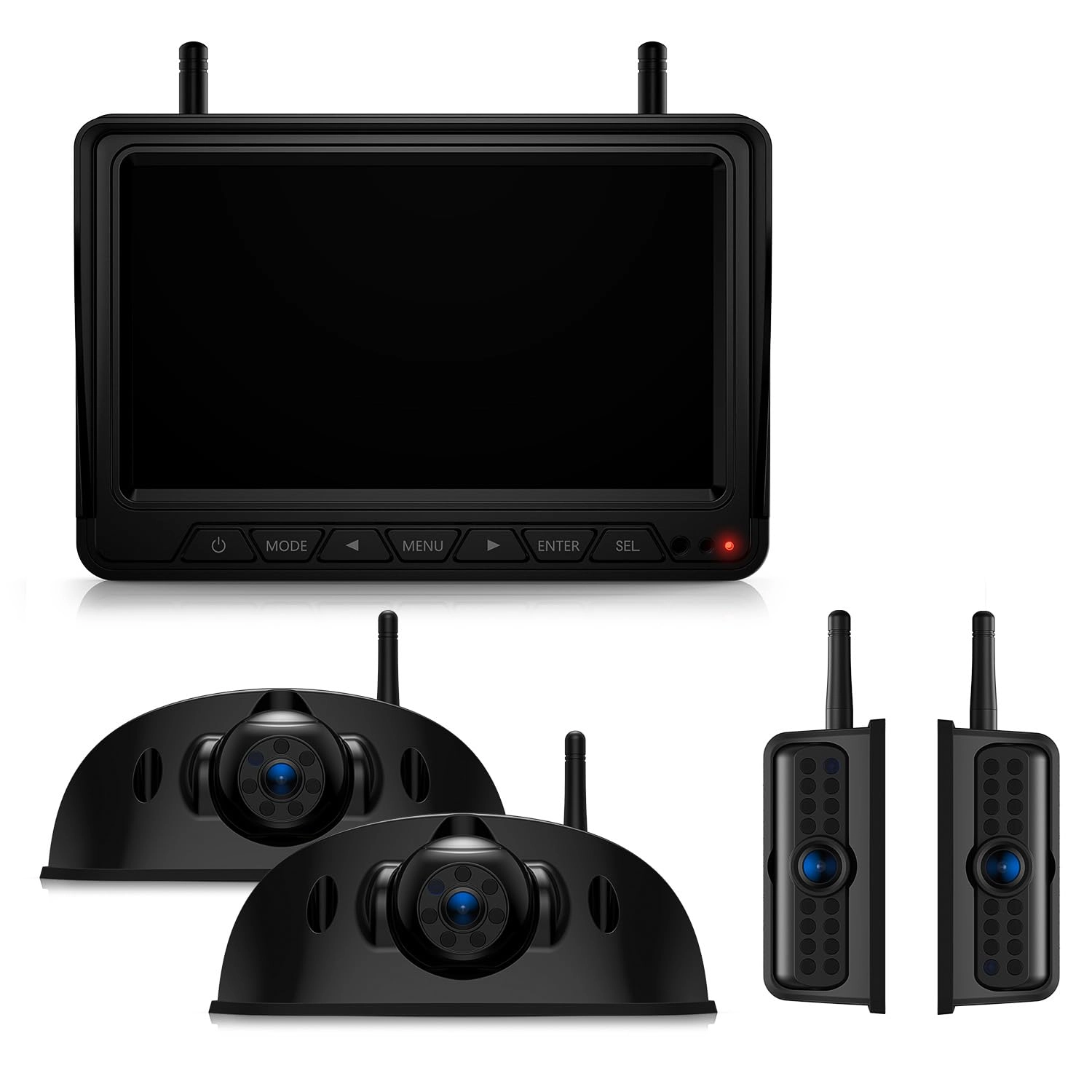 Fookoo RV Backup Camera System - Night Vision Wireless 1080P
