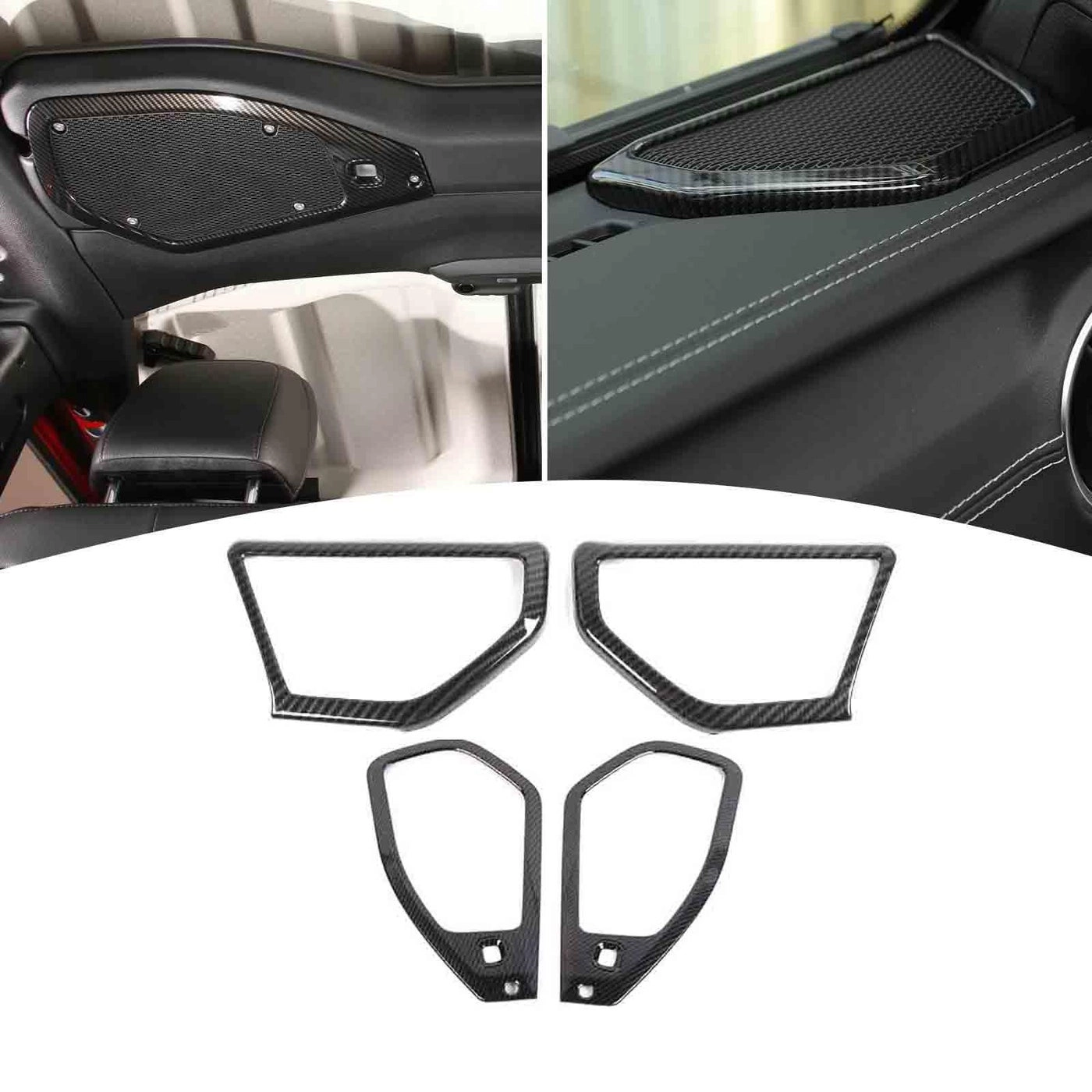 PDKLIN A Pillar Roof Speaker Trim Cover - Jeep Wrangler JL JLU Gladiator JT 2024