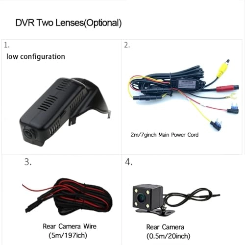 Dash Cam - Two Lenses 64G TF Card for Volvo XC60 2012-2015