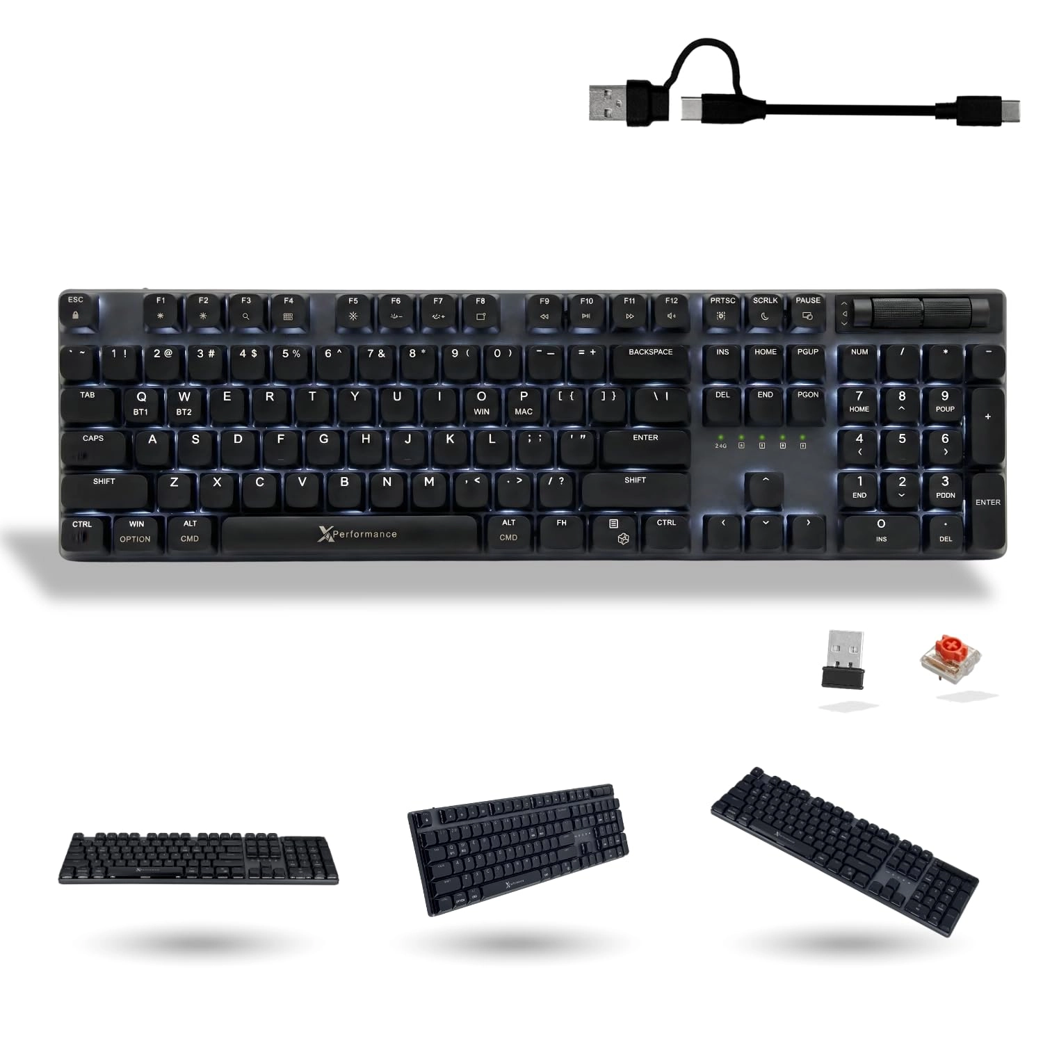 X9 Performance Low Profile Mechanical Keyboard - Wired/Wireless