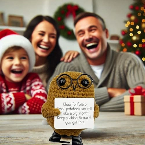 Wind-Up Positive Potato - Glasses Potato Unisex Adult 3.34" x 2.36"x 2"