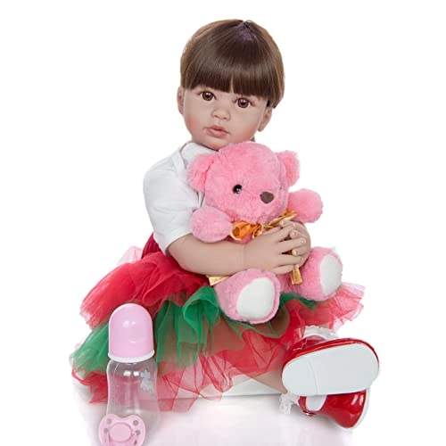 Rebirth Baby Doll - 48cm/58cm Silicone Limbs Cloth Body Panda Clothes Gift Set