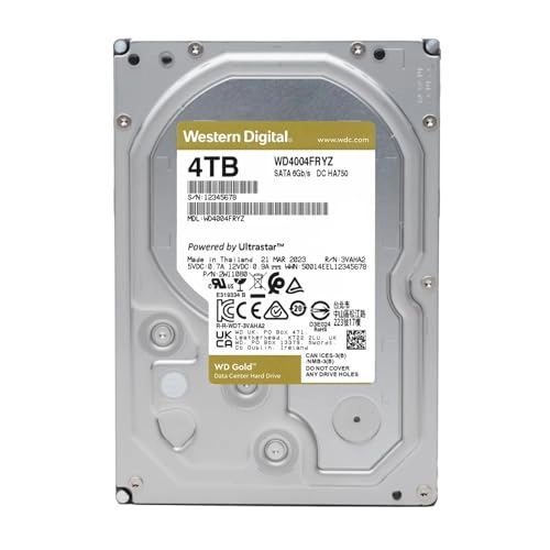 Gold Enterprise Class 3.5" 7200rpm 256MB SATA 6Gb/s (WD4004FRYZ) - 4TB