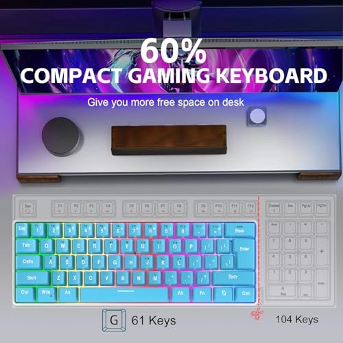 60% Wired Gaming Keyboard - USB-A