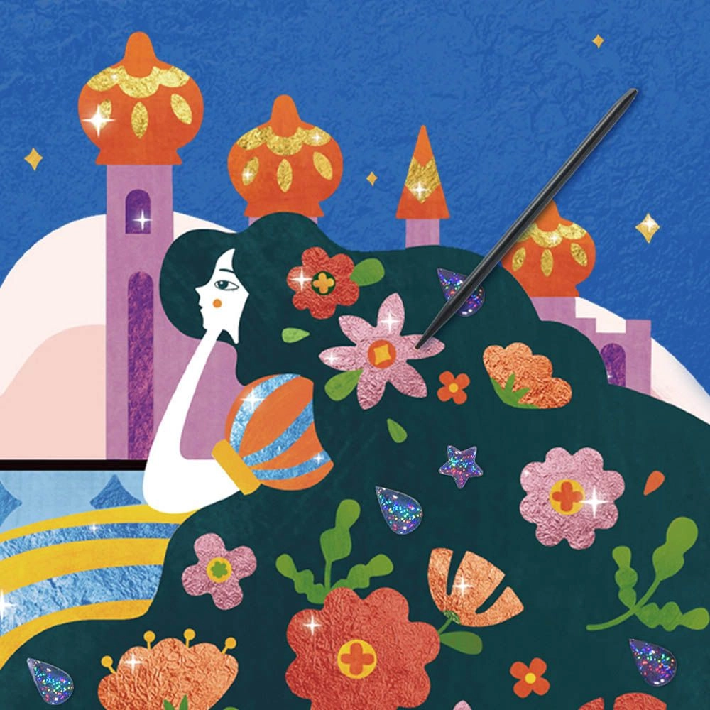 Gold Foil Sticker Book 4 pcs