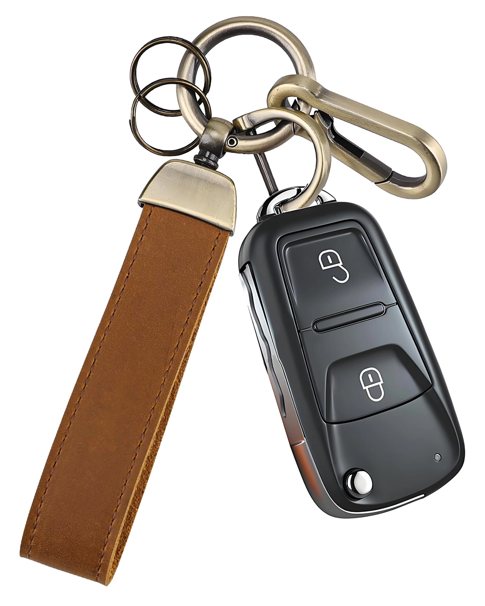 Teskyer Genuine Leather Car Keychain - Character
