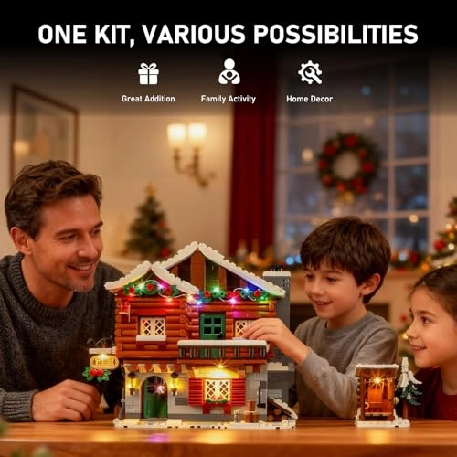 Led Lighting Kit for LEGO-10325 Alpine Lodge - Compatible with Lego Icons Christmas Village