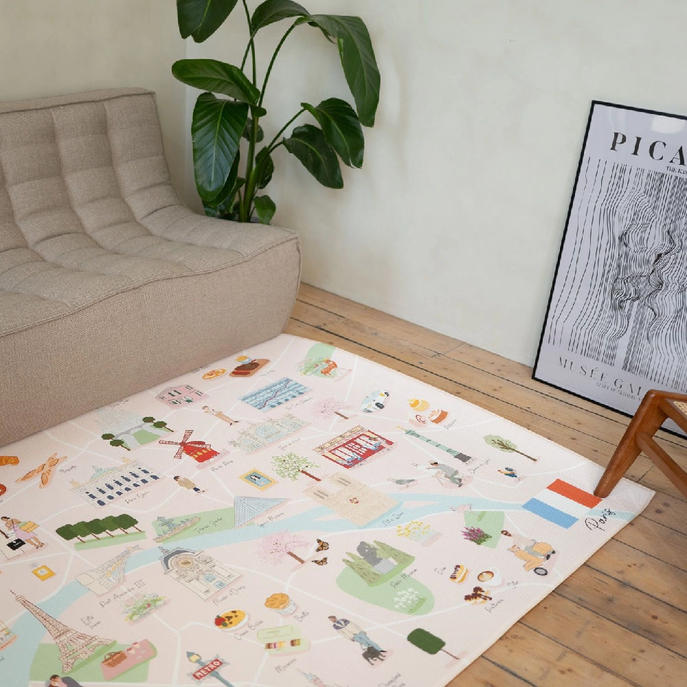 Paris City Tour Reversible Play Mat - 6 months & above
