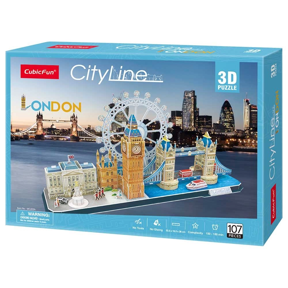 City Line London 3D Puzzle (AL-MC253H) - 107 pcs