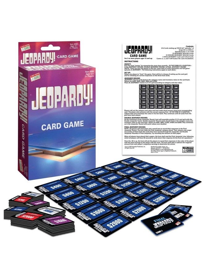 Jeopardy Card - English Ages 12 and up 216 cards