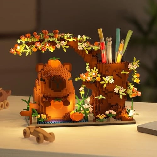 Capybara Pen Holder Building Blocks Set - Capybara 1880pcs