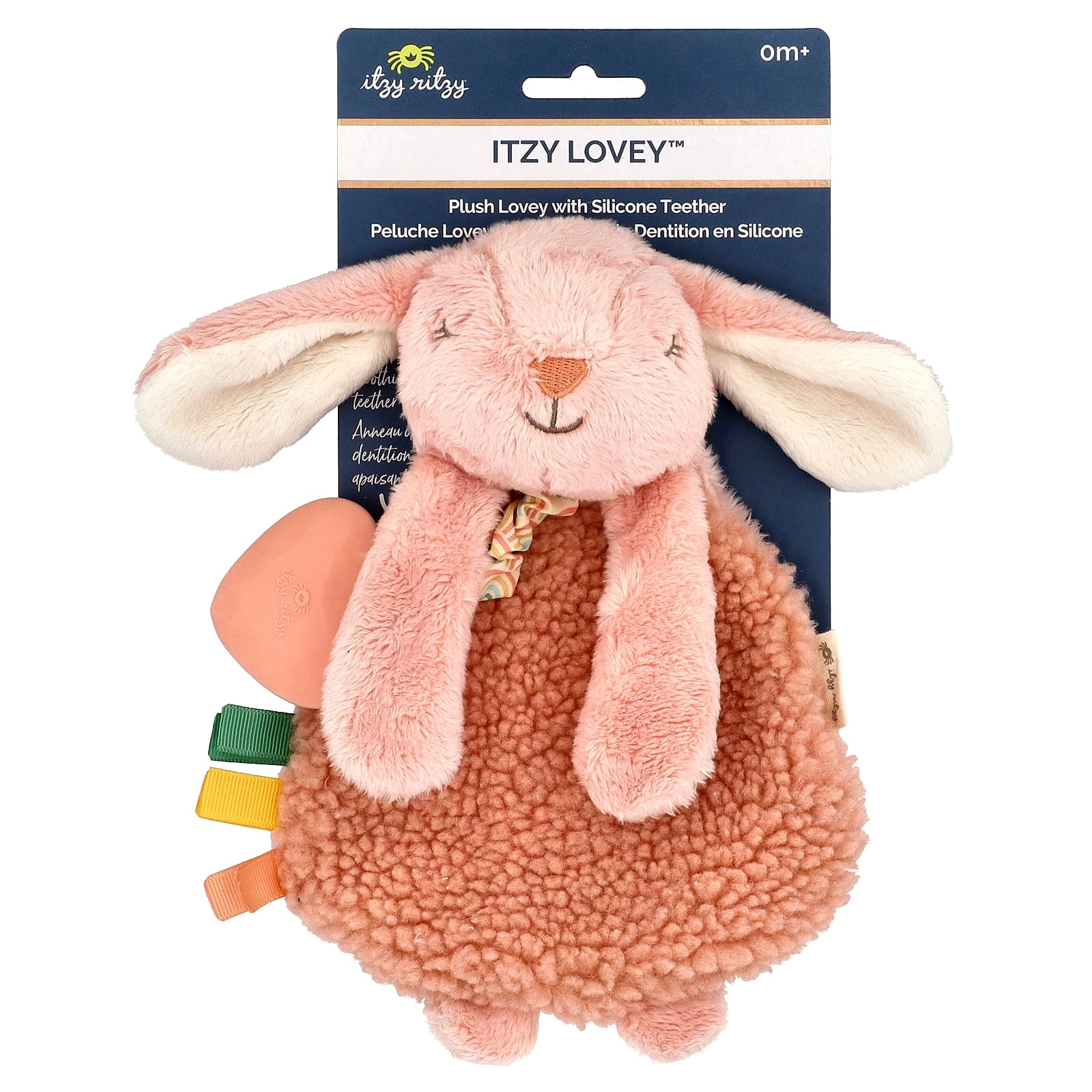 Lovey Infant Teether Toy - Sherpa fabric silicone teether