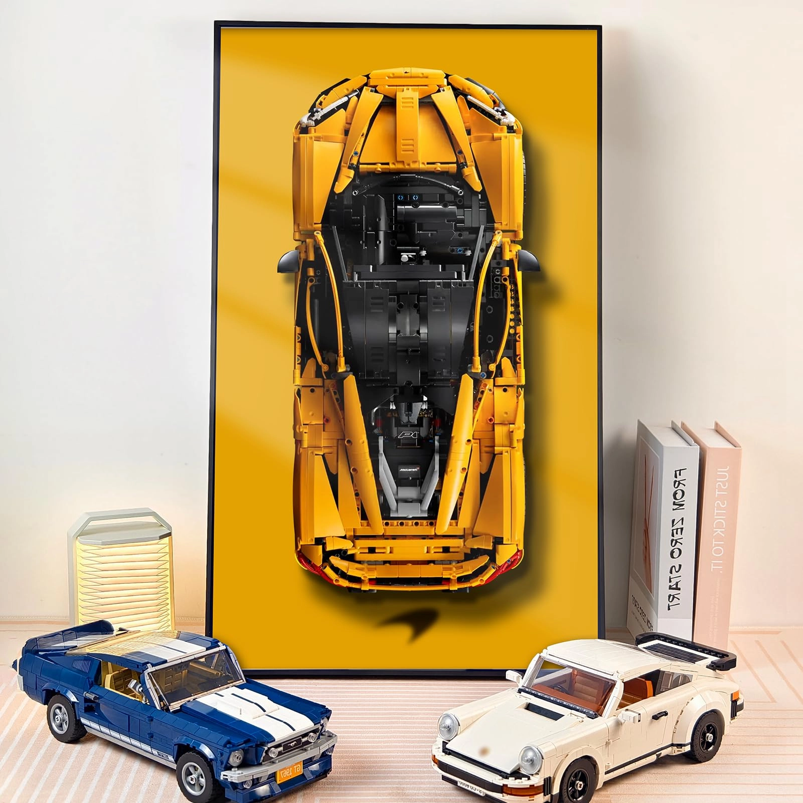 iCUANUTY Display Wallboard (42172) - Lego Technic McLaren P1 Yellow