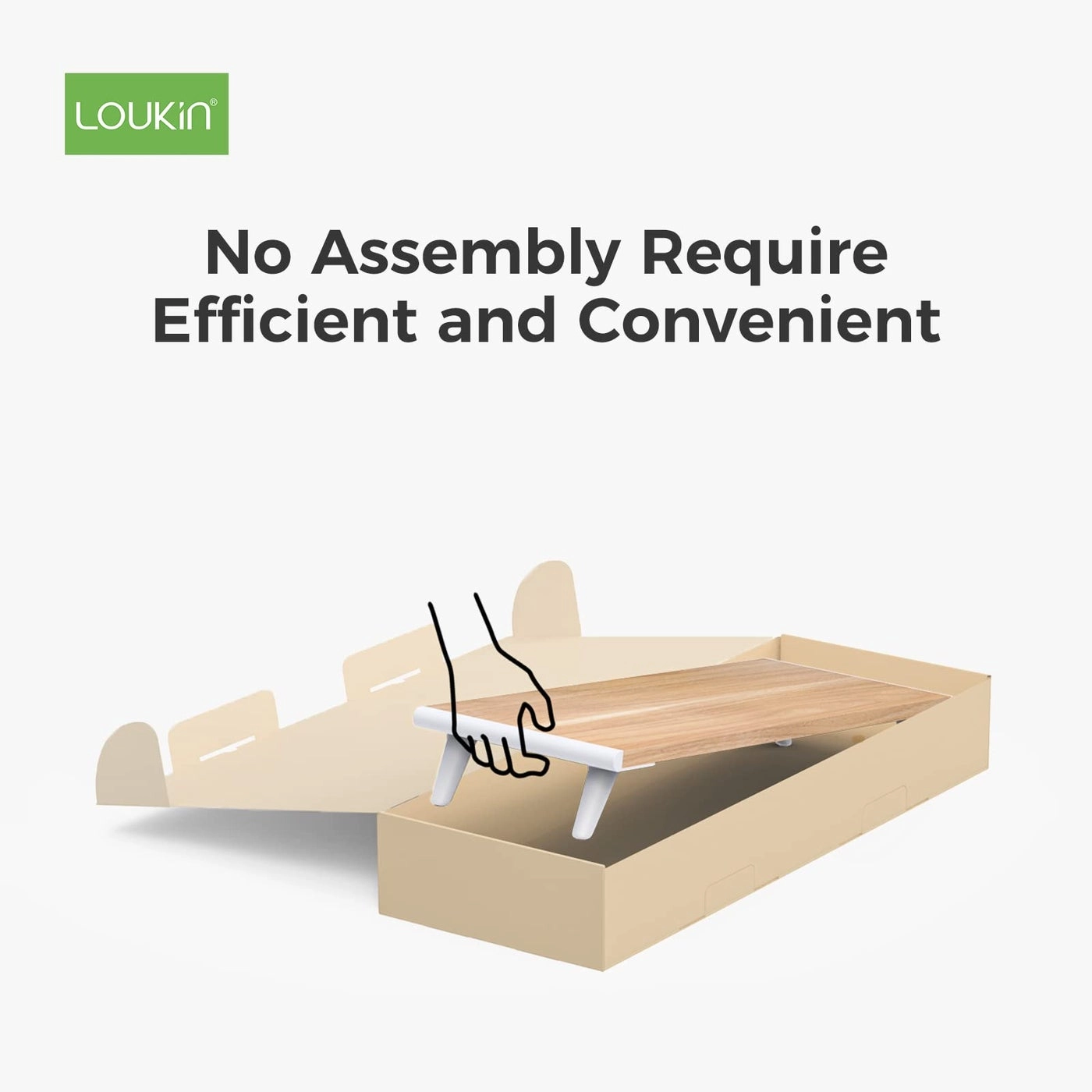 Monitor Stand Riser - 22.4" x 8.3" Natural Wood