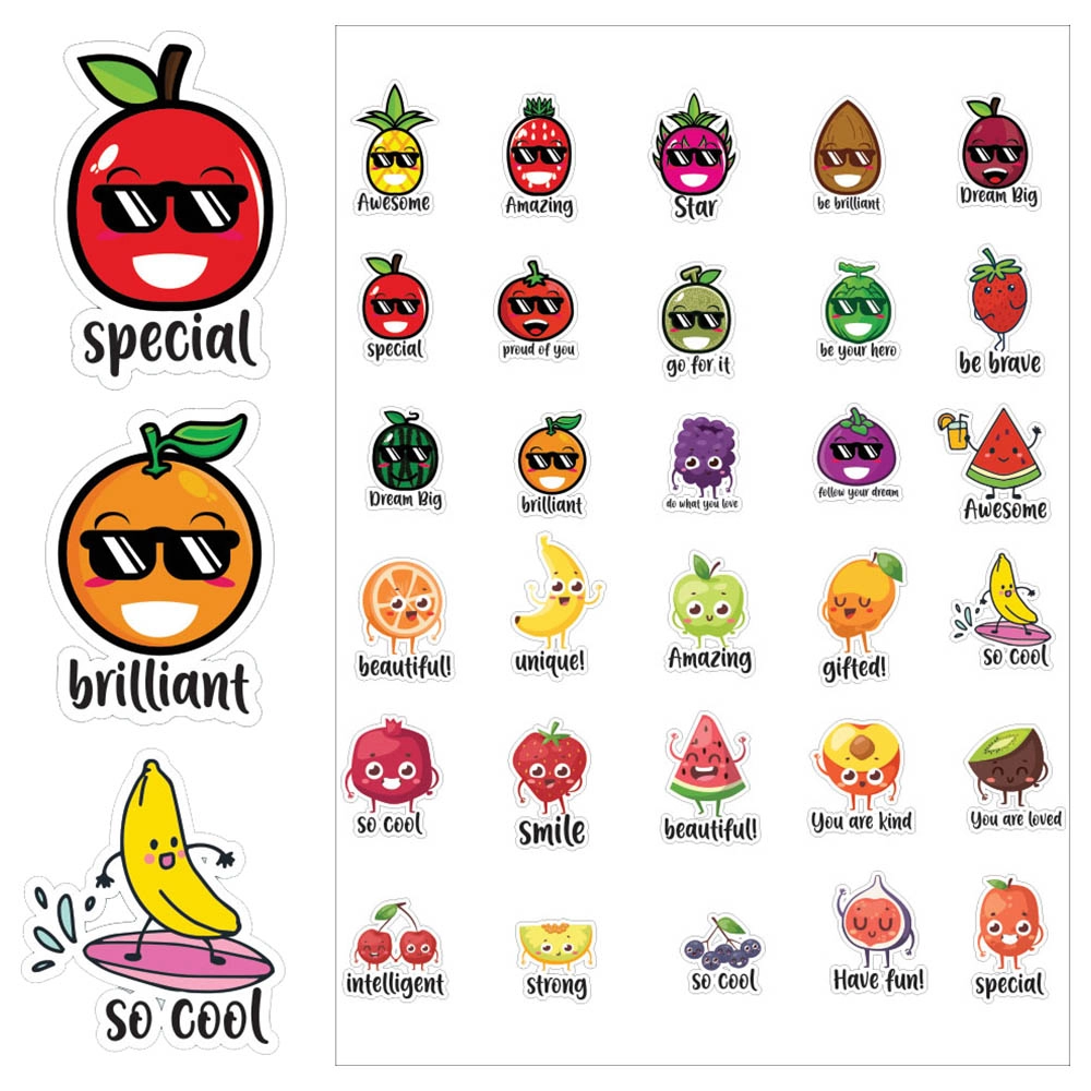 Twinkle Hands Fruits Sticker Book 30 pcs