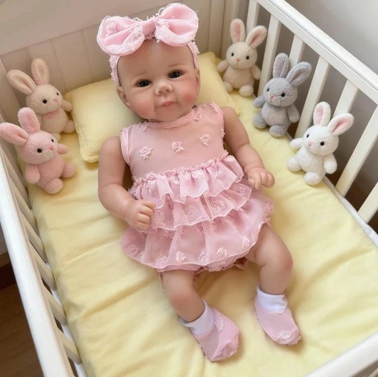 Loulou Reborn Baby Doll - 20 inch Silicone Vinyl Girl Ages 3+