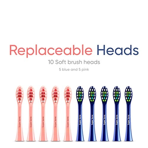 Duette - 2 Electric toothbrushes Pressure Sensor 5 Brushing Modes