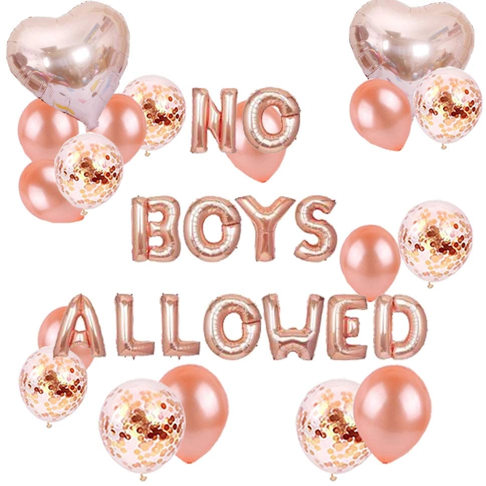 Party Time Trading LLC Rose Gold Pajama Party Decorations - 35-Pieces