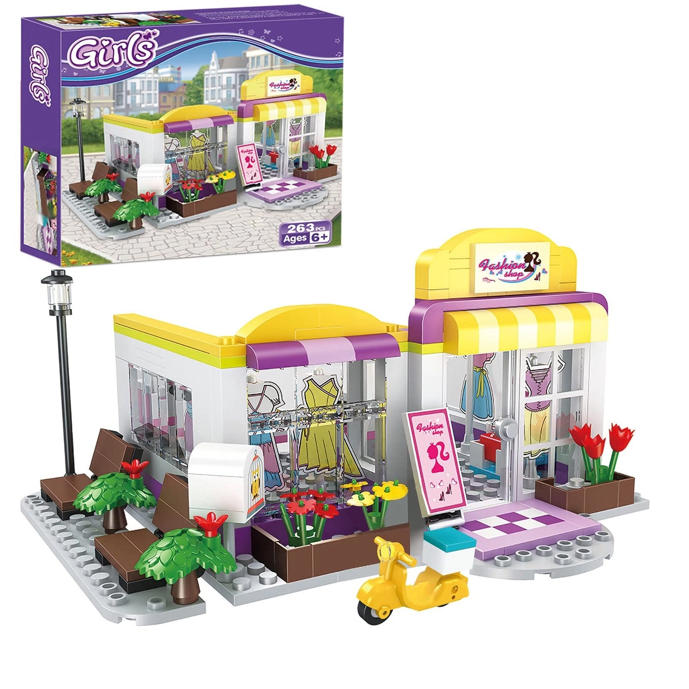 BRICK STORY Girls Friends Fashion Clothing Store - Shop House Building Kit